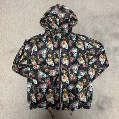ZARAMA スカル花柄ナイロンジャケット EUR M