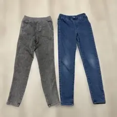 GU スキニー ジーンズ　パンツ　2枚セット　150