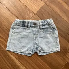 Little WEEKEND ライトブルーデニムショートパンツ　80