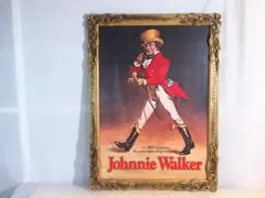 【良品】Johnnie Walker ジョニーウォーカー 看板/パネル 額付き ジョニーウォーカー - デザイン看板A4】ジョニーウォーカー