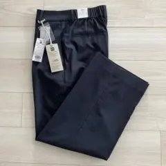 PLST リネンブレンドワイドパンツ　ネイビー