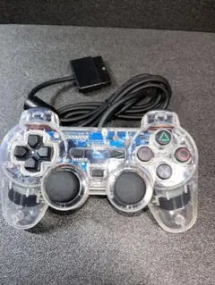 PS プレイステーション コントローラー クリアホワイト(基盤青色)【新品】、