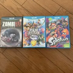 Splatoon 大乱闘スマブラ　ゾンビU Wii U ゲームソフト3本セット