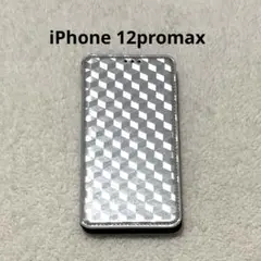 iPhone 12promax スマホケース 手帳型ケース シルバー