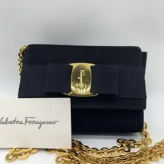 ✨美品 希少✨ フェラガモ ヴァラリボン チェーン ミニ ショルダーバッグ