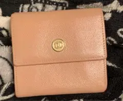 CHANEL sid.283989 Wホック ココボタン 三つ折り財布