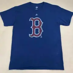 Majestic MLB ボストン・レッドソックス Tシャツ ネイビー 1番