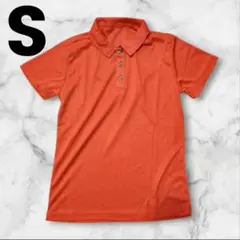 映える❗️メンズオレンジポロシャツS✨新品タグ付