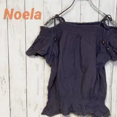 ノエラ Noela オフショルダー トップス ダークパープル F コットン100