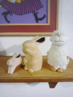 おまけ付き　ぽれぽれ動物　T-Lab　ティーラボ　うさぎ　親子　ポレポレ　ウサギ