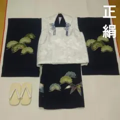 七五三 男の子 3歳 着物 襦袢 被布 雪駄 セット