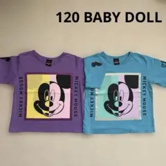120 BABY DOLLミッキーマウス Tシャツ 2枚セット