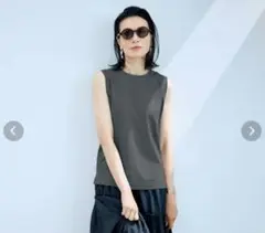 SLOANE×eclat 坪田あさみさん別注ソフトタッチノースリーブ