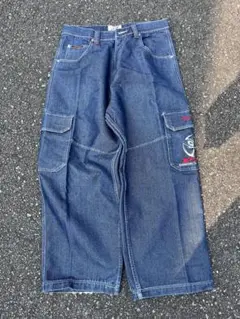 PIKO デニムカーゴパンツ 00s old Y2K サーフ系 濃紺