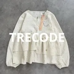 新品タグ付き　TRECODE トレコード　エンボスフリルジャケット　羽織り
