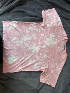 Acne Studios ピンク スプラッタープリント Tシャツ