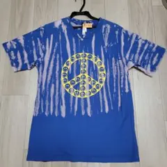 ヒステリックグラマー ピースマークデザイン Tシャツ ブルー Mサイズ