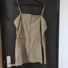 新品★大きいサイズ4Lチェックジップビスチェ