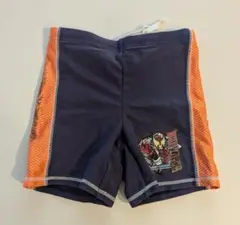 〔仮面ライダーキバ〕男の子用水着 ネイビー✖オレンジ 120cm