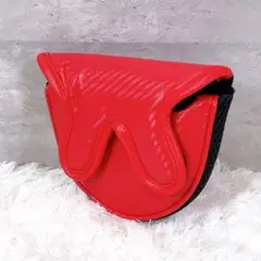 パター用ヘッドカバー マレット型 赤 黒 汎用モデル
