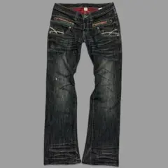 Rare 00s Japanese label 2waist flare pts