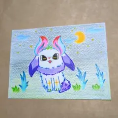 夜の不思議な生き物　子供が描いた絵☆