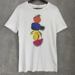 H&M L.O.G.G フルーツプリントTシャツ S 白　グッドプリント