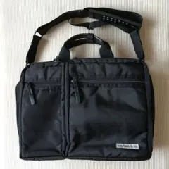 LAGASHA 2way ブラックビジネスバッグ 多機能ポケット多 ショルダー紐