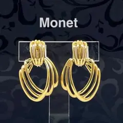 【S】美品 Monetモネ ゴールドカラー イヤリング 両耳