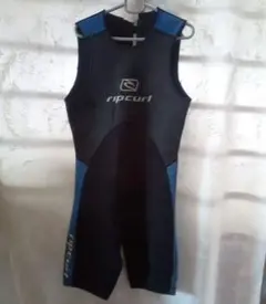 ripcurl ショートジョンウェットスーツ 黒/青