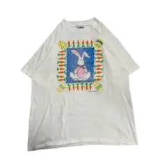 90s ONEITA 半袖tシャツ アニマルt ウサギ シングルステッチ 古着