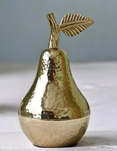 【激レア】　洋梨 小物入れ ゴールド 金色 インテリア ケース オブジェ 招福