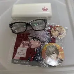 うたプリ　蘭丸　Zoffメガネ　メガネクロス　缶バッジ