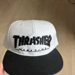 THRASHER キャップ ブラック ホワイト
