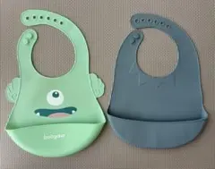 【匿名配送】シリコンビブ 2枚セット　青系