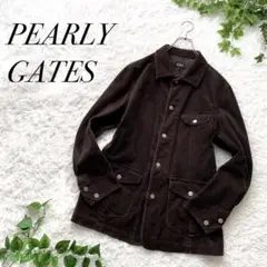 PEARLY GATES コーデュロイジャケット 焦げ茶 刻印ボタン サイズ5