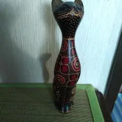 インドネシア ネコ 置物 猫 バリ猫 インテリア 木製