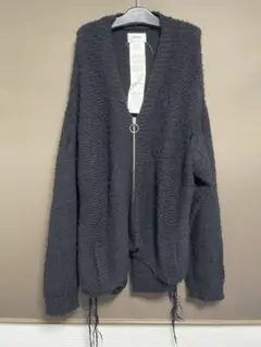 doublet ZIP UP YARN CARDIGAN BLACK