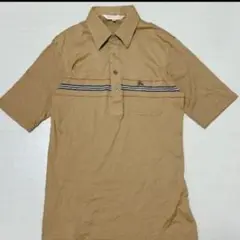 Burberry's ベージュ ストライプ ポロシャツ M