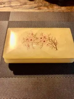 美品　GENUINE ALABASTER ヴィンテージ小物入れ　花柄
