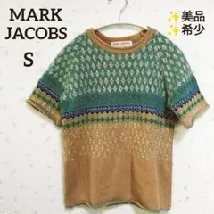 ✨MARK JACOBS ウール ニット半袖セーター ゴールド ネイティブ S