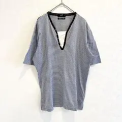 23区　オンワード　ストライプ Vネック Tシャツ　48サイズ