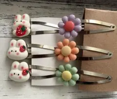 ハンドメイド　ぱっちんどめ　髪どめ　女児　キッズ