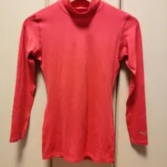 Puma コンプレッション ピンク ハイネック長袖シャツ M