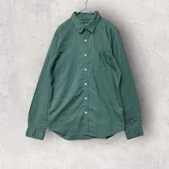レイジブルー　メンズシャツ　トップス　シンプル　無地　麻・綿　カーキ　Ｍ