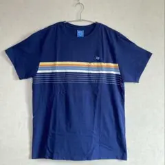 op メンズ ストライプデザイン Tシャツ ネイビー