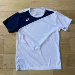 ASICS バレーボール シャツ ホワイト/ネイビー　L