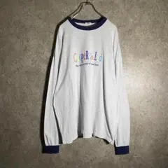 【希少】COOPERリンガーネックロングTシャツ 企業ロゴ風 ビッグサイズ 美品