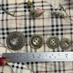 ばら売可　バーバリー　ブルーレーベル　スペアボタン　白茶 マーブル　BB1