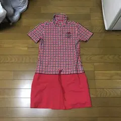 Callaway キャロウェイ ゴルフ ワンピース チェック 赤